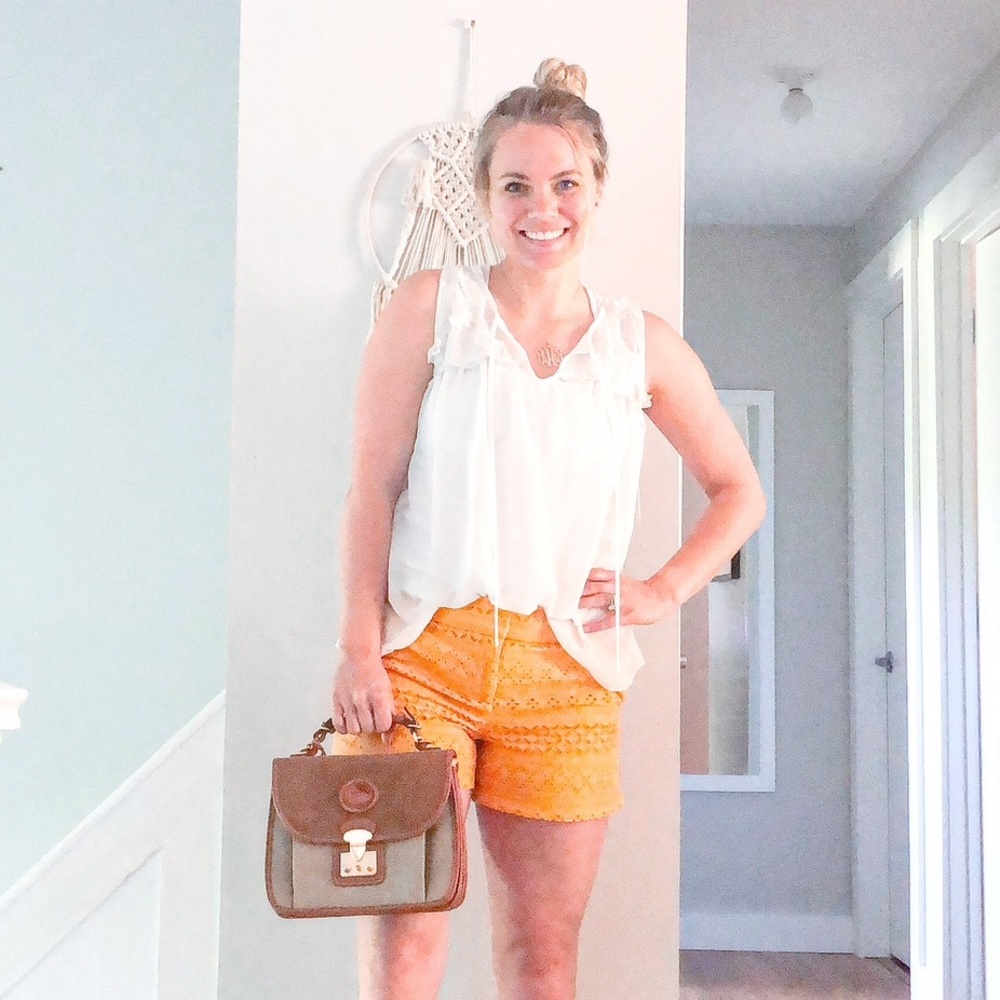 LC Lauren Conrad Sheer Floral Blouse